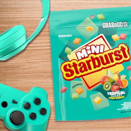 STARBURST Minis Tropical Candy Bulk Candy Bags Of Fruit Chews Snacks 7.2oz - image 7