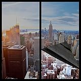 WPCTEV One Way Window Film Tint Daytime Pirivacy Mirror Glass Self-Adhesive Sun Blocking Heat Control Anti Uv DIY for Home Office Black Grey 11.8 Inch x 6.5 Feet