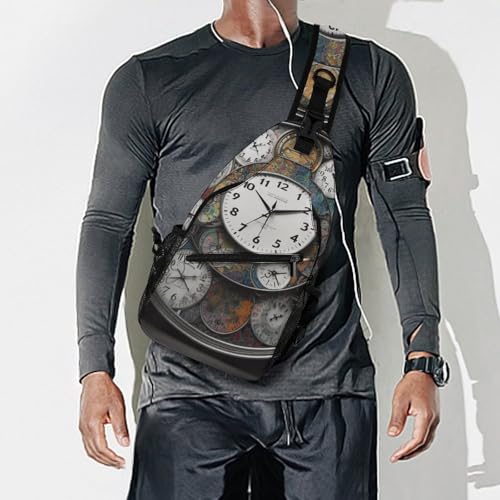 Mochila deportiva Clock Art tipo bandolera para adultos miniatura 7