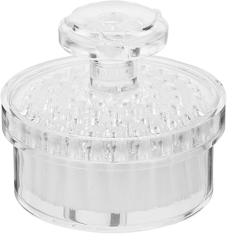 Escova manual para limpeza facial FOMIYES branca com cerdas macias e capa