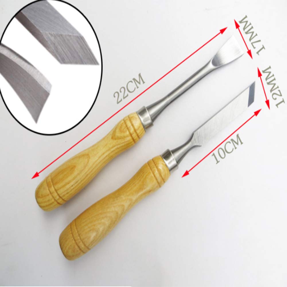 Zestaw 12 dłut do drewna, zestaw dłut do obróbki drewna z drewnianym pudełkiem do przechowywania do grawerowania na rzeźbie w drewnie DIY Wood Craft