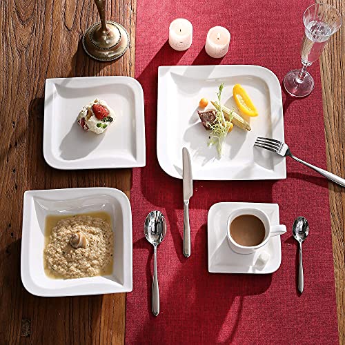 MALACASA, Series Joesfa, Vajillas de Porcelana, 30 Piezas, Juego de Café, con 6 Tazas, 6 Platos Llanos, 6 Platos, 6… - Imagen 5