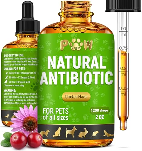 Herbal Pet Antibiotics for Rabbits Reptiles Turtles Guinea Pigs Fish Chicken Antibiotics in Liquid for All Birds (Duck Turkey Goose) For UTIs Allergies Runny Nose & Digestion 2-oz Bottle