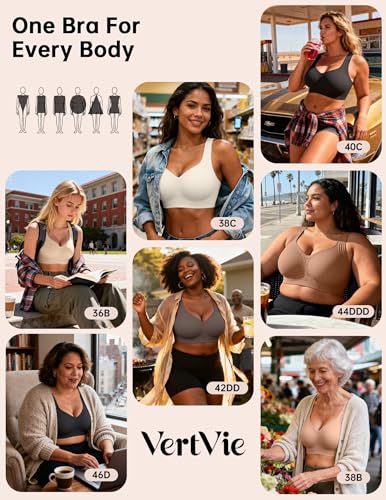 Image of Vertvie Jelly Bras for Women No Underwire Minimizer Support
