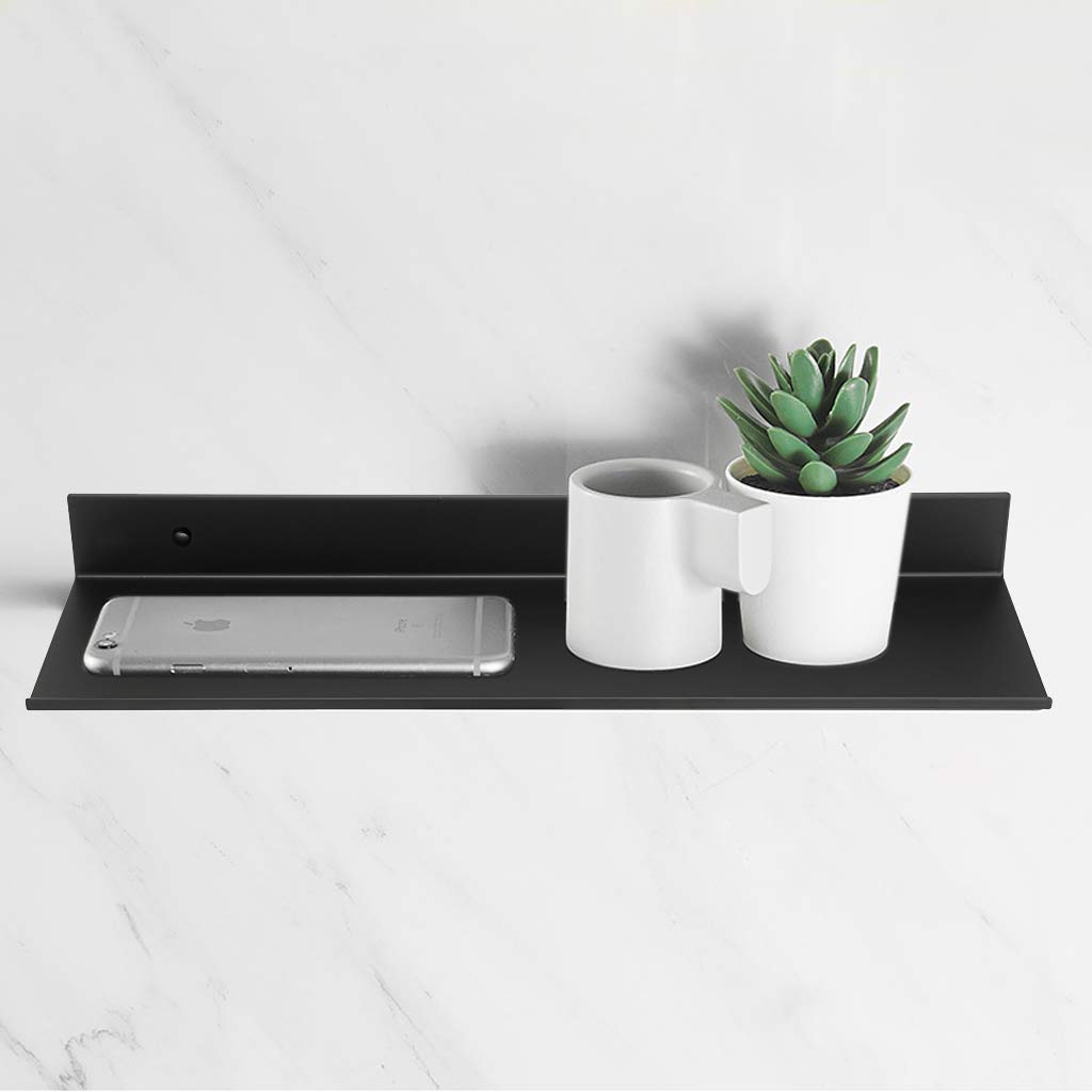 Nvdsivee Lot De 2 Étagère Murale Salle De Bain Sans Perçage Tablette Flottante Murale Adhésive Cuisine Étagères Rangement En Aluminium Pour Salon Chambre à Coucher Blanc 30cm