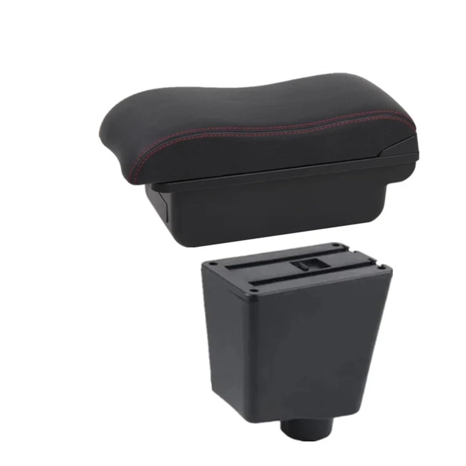 Hguvsjd B Red Line 3Usb Armrest Box For Seat For Ibiza For Iii 6J 6L 2001-2008 Armrest Storage Box Dedicated Retrofit Accessories Car Armrests(B Red Line 3Usb)