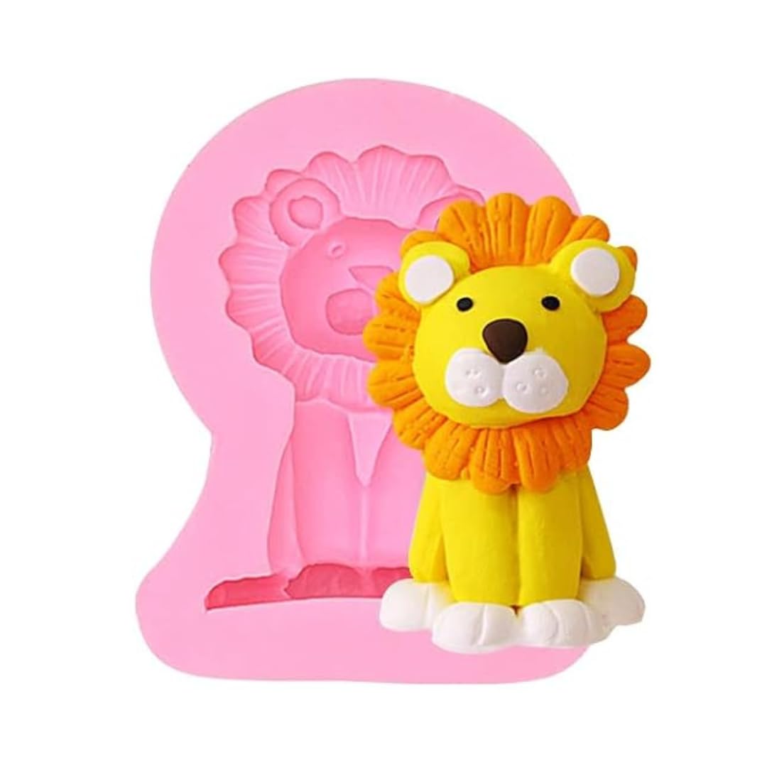 Skytail Lion Shape Mold Silicone Cartoon Animal Soap Molds for DIY Candle Making Aromatherapy Wax Melts Polymer Clay Cute Handmade Soap Molds Bath Bombs Chocolate Cake Cookies Fondant Molds-image-12