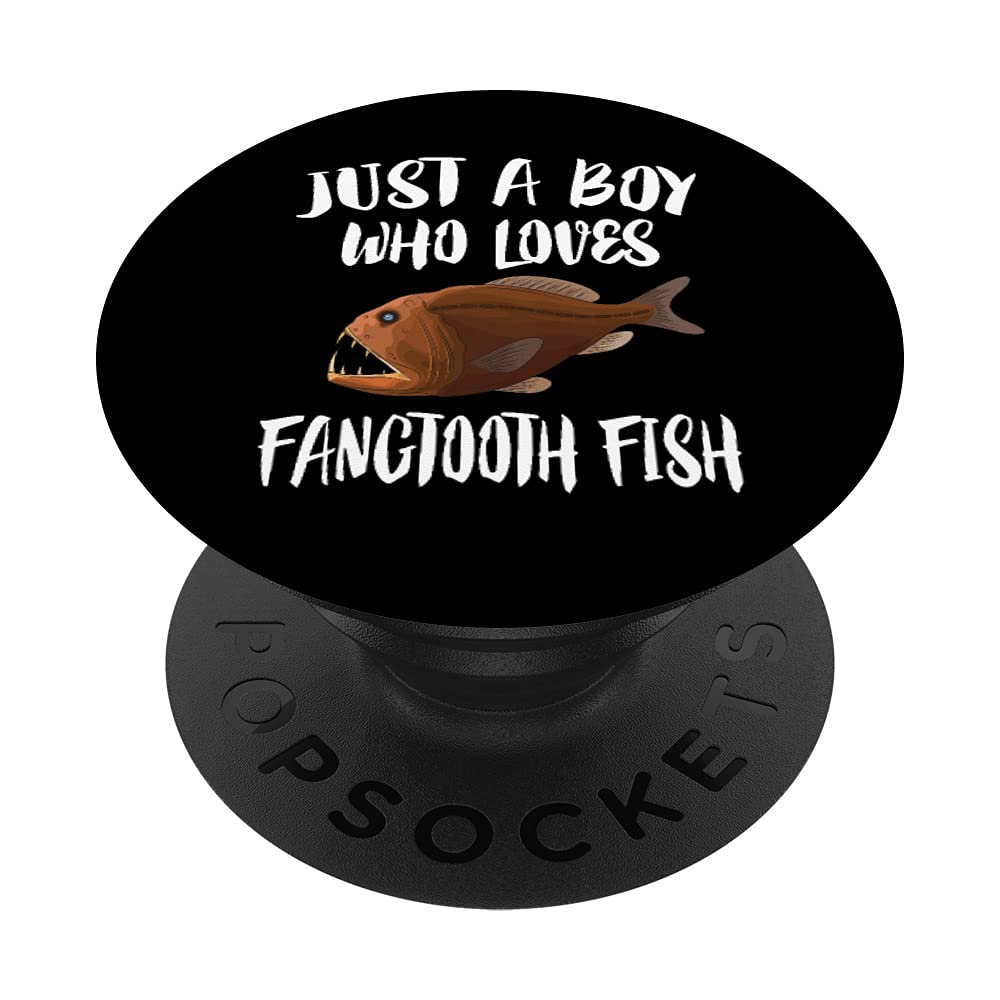 Just A Boy Who Loves Fangtooth Fish PopSockets Swappable PopGrip
