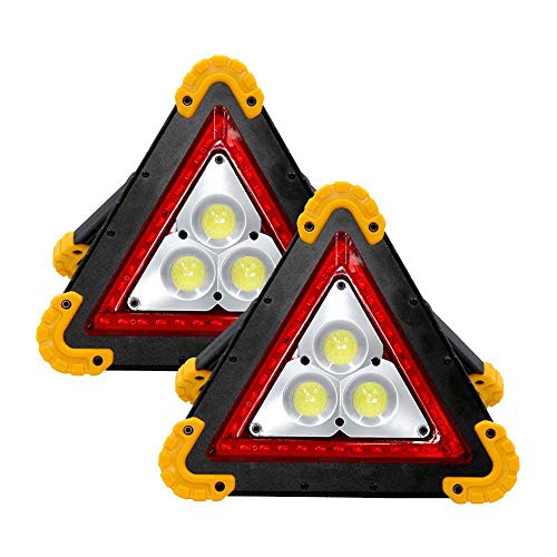 Triângulo Lanterna Sinalização Carro Led 4 Modos C/ Bateria