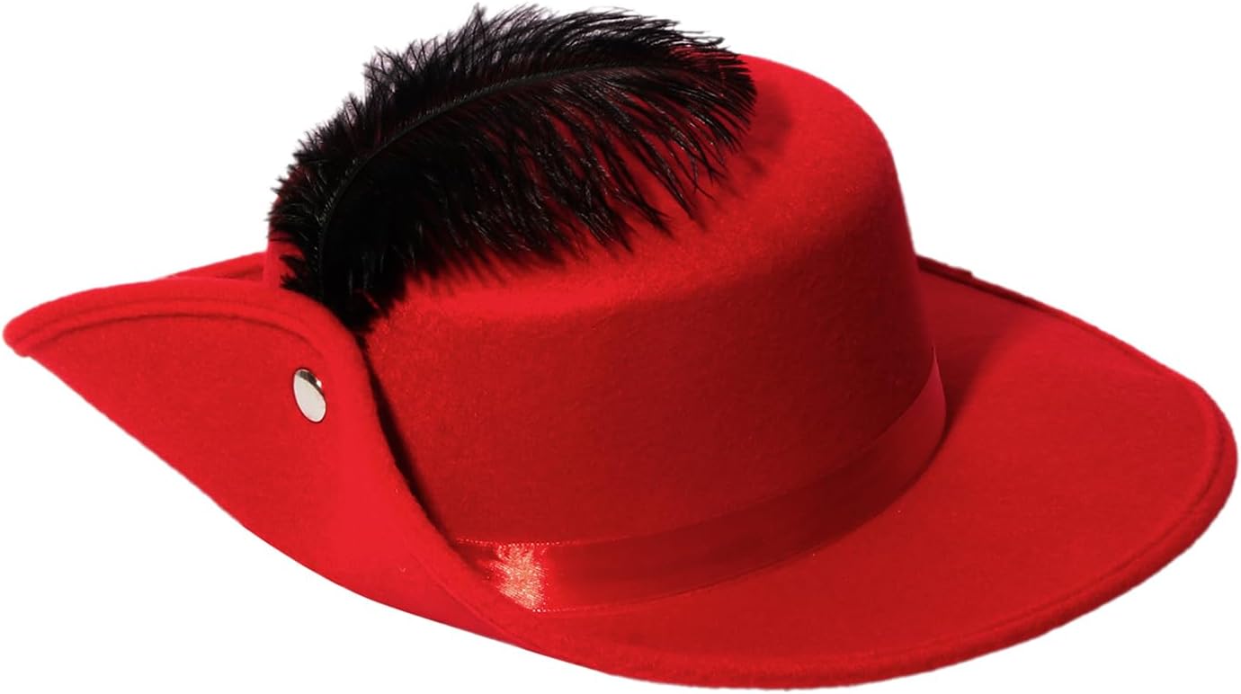 Hat with Feather Decorations for Adults Head Covering | Lightweight Wide Brim Top Hat,20s Jazz Cap,Royal Accessory,Gender Neutral,Folk Celebration,Procession Gear,Rave Outfit