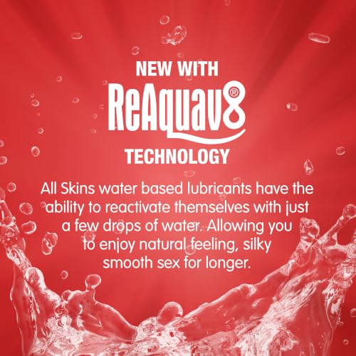 Image of Skins Watermelon Flavoured Water Based Condom Compatible Lubricant with Reaquav8 Technology 4.4 Fl Oz (130ml)