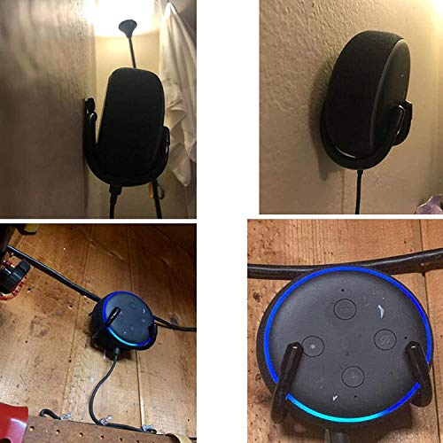 1 Pack Adjustable Metal Rack Wall Mount Stand Holder Bracket Hanger for Echo Dot (1st Gen) Echo Dot (2nd Gen) Echo Dot (3rd Gen) - No Echo Included - No Drilling