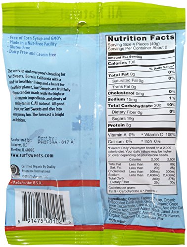 Dulces Surf Sweets Gummies Gusanos 3 bolsas 2.75 oz miniatura 2