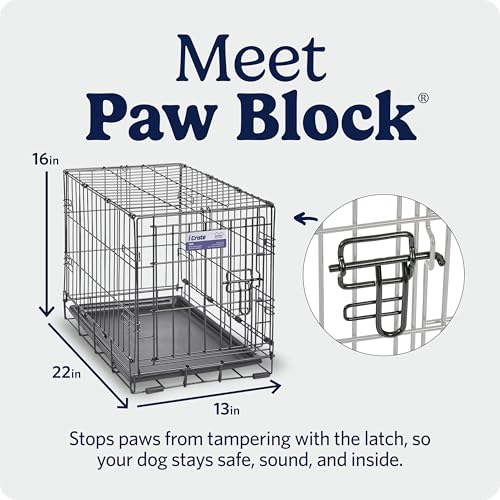 Image of MidWest Homes for Pets 22-Inch iCrate for Extra-Small Breeds, Up to 15 lbs, Single Door Folding Dog Crate with Divider Panel, Leak-Proof Tray & Secure Latch, Portable, Durable & Easy to Assemble