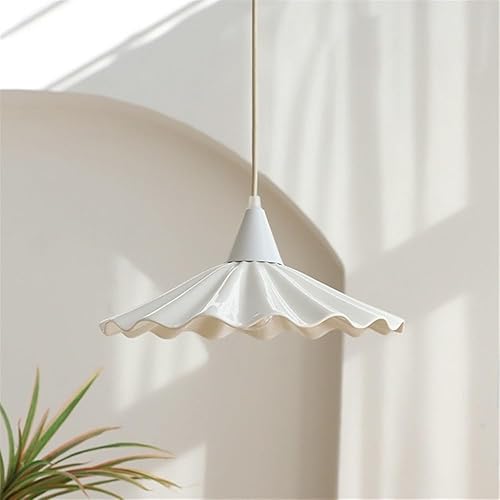 Miniatura 3 de Lámparas colgantes vintage de 11.8 pulgadas, moderna pantalla de cerámica blanca con acabado de metal, lámpara de cable ajustable para cocina, isla