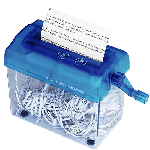 TKLLOVE Petite Mini-déchiqueteuse Office Home Manuel Déchiqueteuse Manuelle Déchiqueteuse Manuelle Ménage Feuille De Déchiqueteuse Familiale Entreprise Destruction Déchiqueteuses