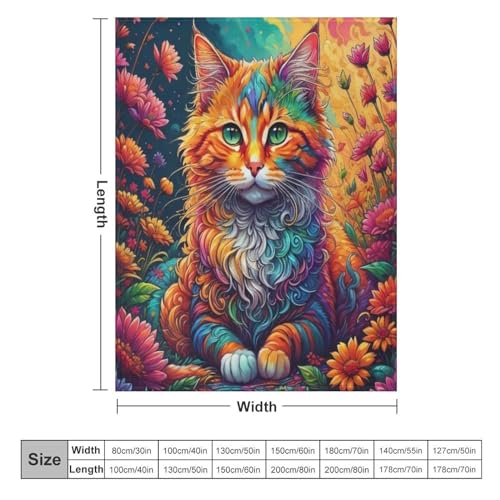 Couverture chat chaude et douce grand plaid lit lavable en machine