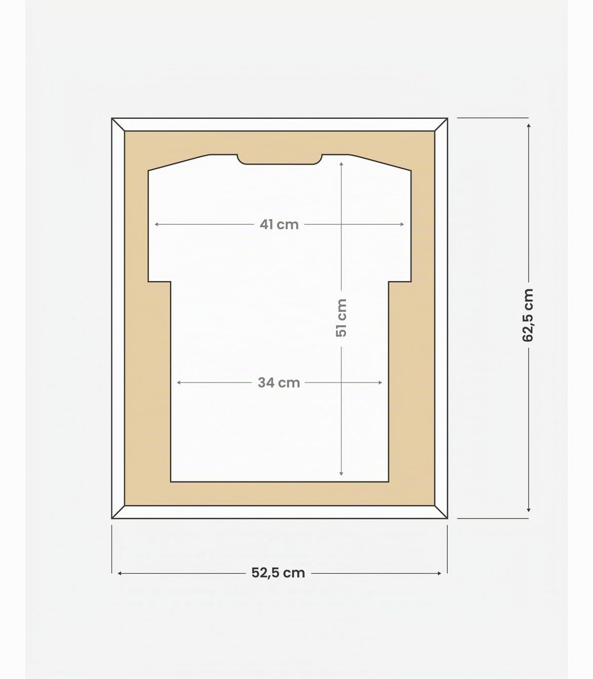 ARTIS - Bilderrahmen für Trikot - Trikotrahmen Fußball aus Holz - Objektrahmen 52,5x62,5x3 cm - Handball, Volleyball Trikot Rahmen – Jersey Frame für Sporttrikots – Frametheshirt Basic Schwarz