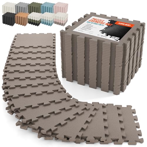 Image of AIRHOP 18 PCS Gym Floor Mat, EVA Foam Puzzle Gym Mat, High-Density Interlocking Foam Floor Tiles for Home Gym, Play Workout Garage Kitchen Flooring 12.6 inchx12.6 inchx0.4 inch