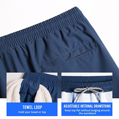 Image of maamgic Mens Workout Shorts 2 in 1 Stretch 5 inch / 7 inch Gym Shorts Running Shorts with Compression Liner Zip Pocket
