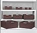 Sorbus Set of 9 Storage Baskets for Organizing, Mesh Hand-Woven Design, Linen Closet Organizers and Storage, Organizer Storage Baskets for Shelves, Variety Pack Organizers and Storage (Chocolate)