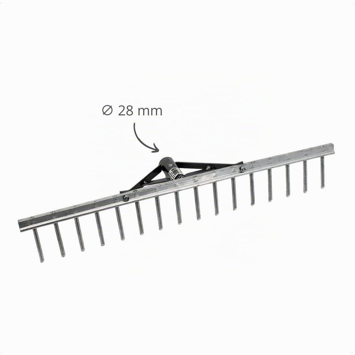 Rekord - Aluminium Rechen mit 150 cm Stiel - 16 Zinken Harke 62 cm