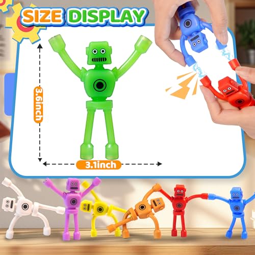 Image of 10PC Magnetic Robot Travel Toys for Kids Toddler Boys Sensory Fidget Toy Airplane Road Trip Car Travel Activities Essential Fridge Magnet Fidgets Classroom Must Have Gifts Toy for Boy 3 4 5 6 Year Old