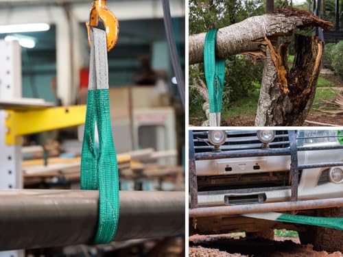 Lift Sling Straps,2" x 10' Heavy Duty Flat Eye Lift Sling, Lifting Straps Nylon Tree Saver Recovery Strap Web Sling Winch Strap by sumpluct - Image 5