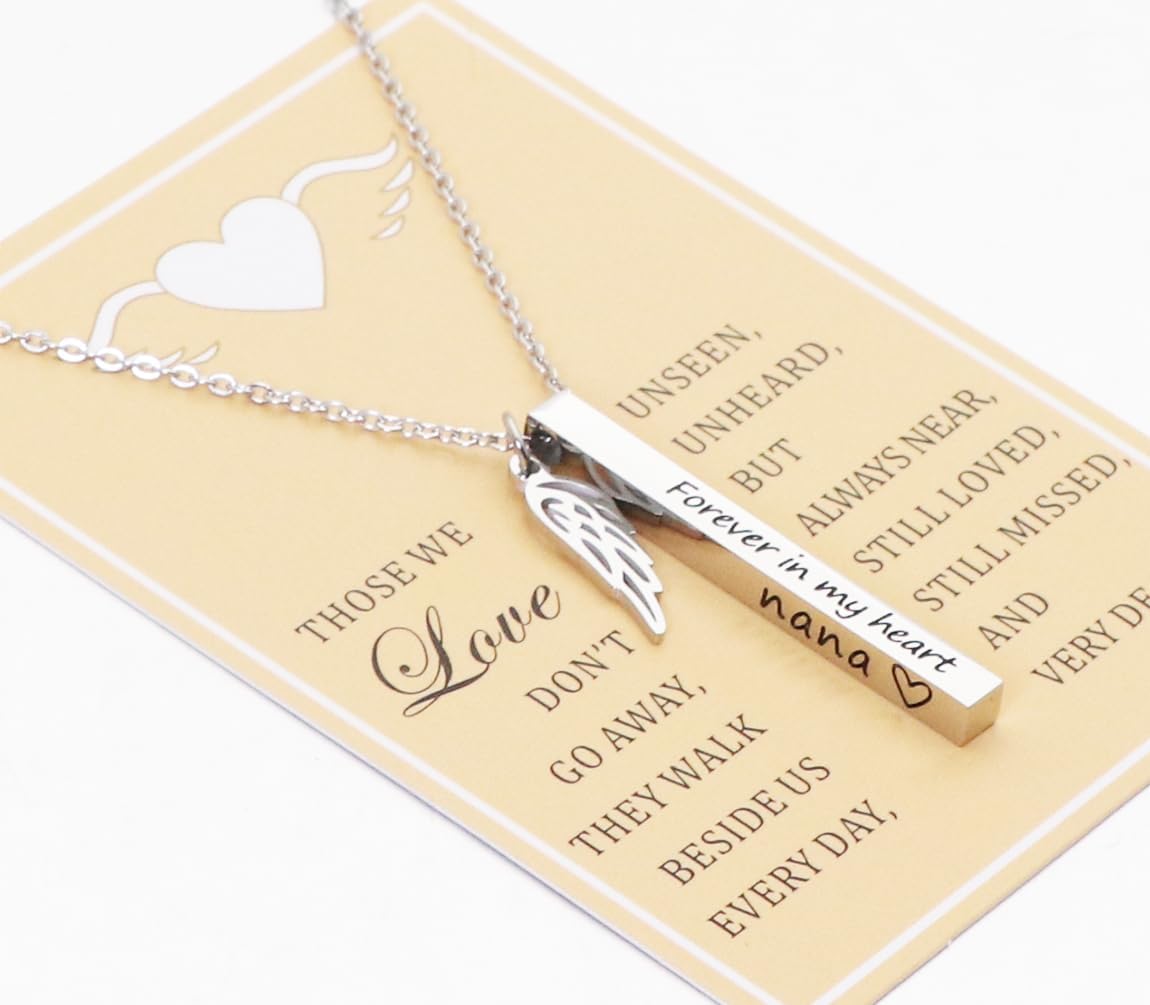 Ankiyabe Sympathy Memorial Necklace - Forever in My Heart Condolence Gifts for Loss of Loved One Bereavement Gifts - Image 3