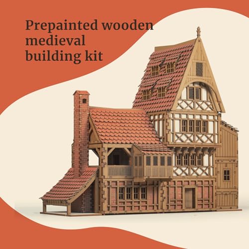 Guild Hall - DIY Wooden House Building Kit for Architecture & Engineering Assembly Set for Teens and Adult, Tabletop Games, Makes a Great Gift for who Like Creative Play - Realistic - Image 4
