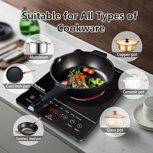 Karienvir Portable Electric Stove, 110V Electric Cooktop with plug