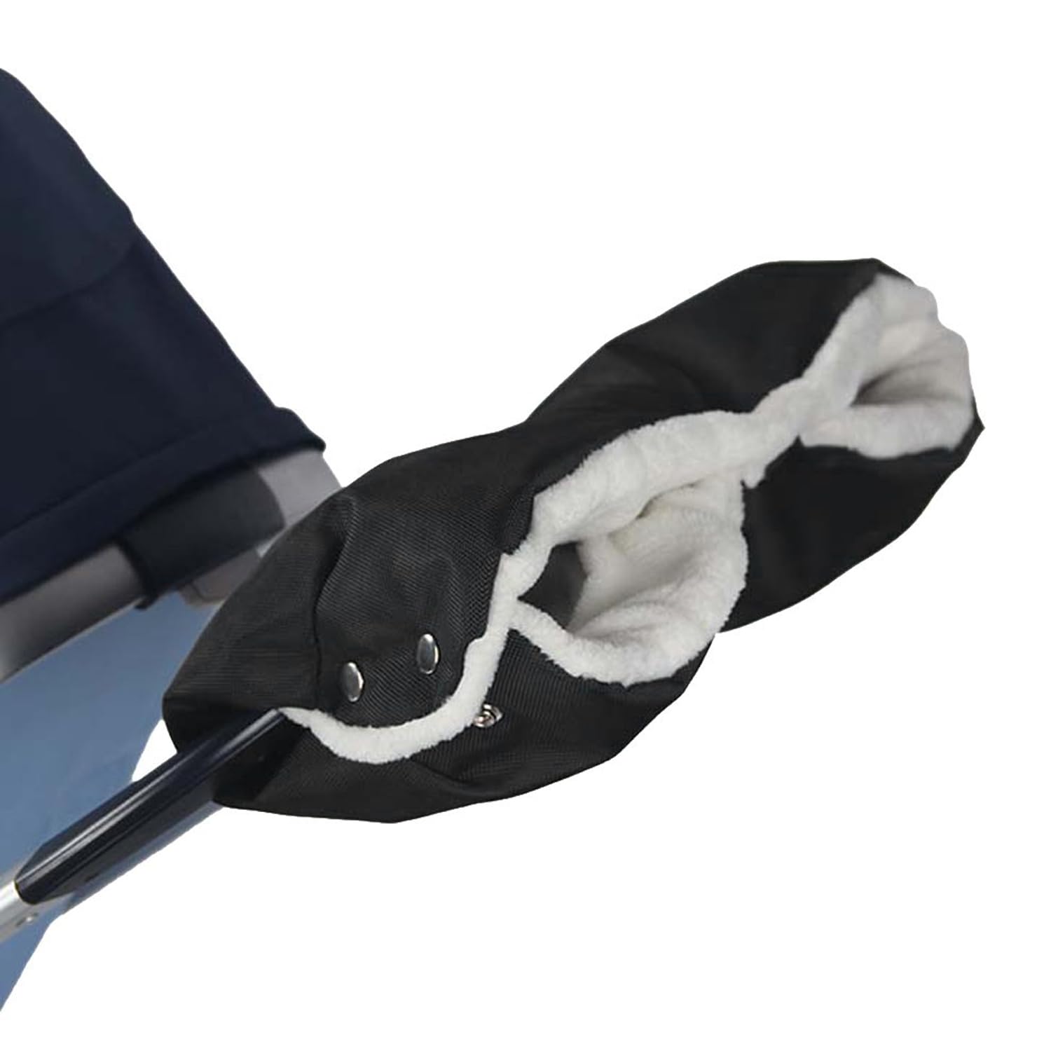 Kinderwagen Zubehör, Kinderwagen Handwärmer, Handmuff mit Fleece Innenseite,Hält die Hände im Winter Warm, Wasserdicht, Universalgröße Handwärmer für Kinderwagen, für Kinderwagen(Schwarz)
