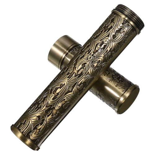 ARTSEWPLY Tubo Humidificador Metálico Portátil Puro, Estuche Hermético Individual de Metal Color Bronce, Compacto y Ligero para Viajes, Almacenamiento Seguro de Cigarros, Adecuado