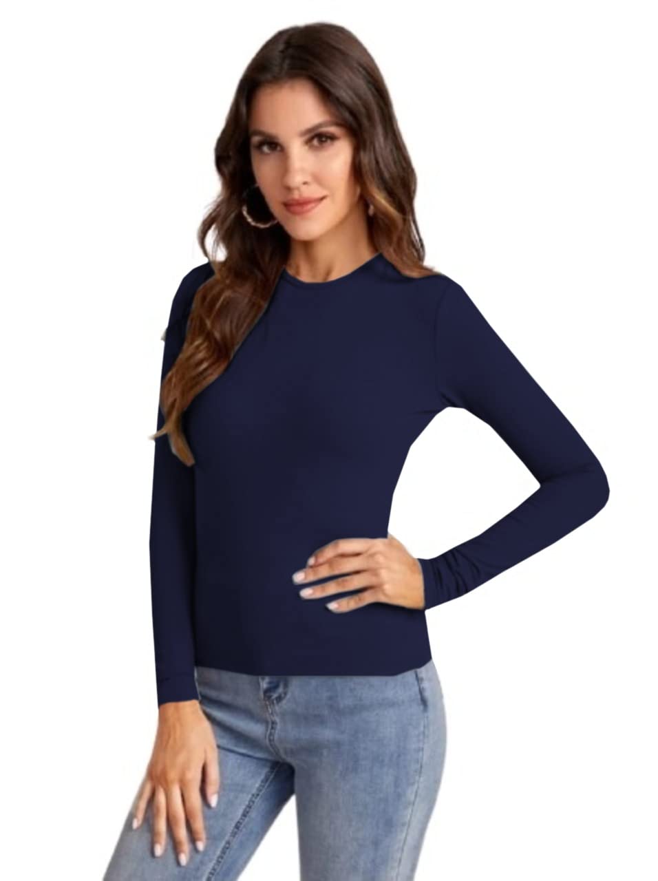 dream beauty fashion Women's Full Sleeve Top Round Neck Casual Tshirt (Empire5-23" Inches)-picture-39