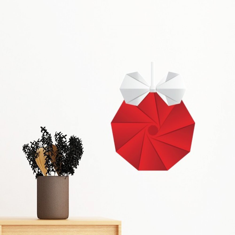 Décalcomanie pour chambre origami noël sticker mural amovible sans trace