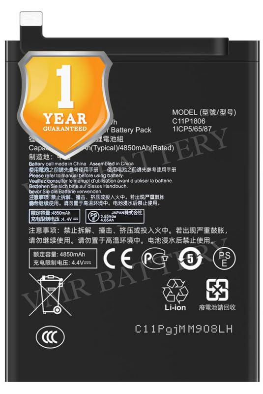 Image of Original C11P1806 Battery Compatible for Asus Zenfone 6 (ASUS I01WD, ZS630KL, I01WD) | Zenfone 6z - (5000mAh) - 1 Year Warranty