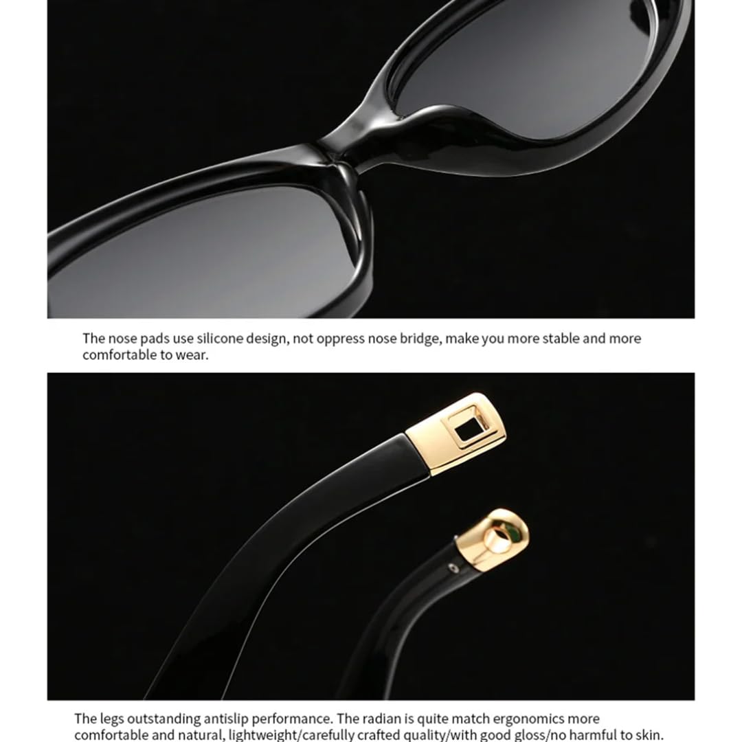 Gafas de sol vintage para mujer y hombre, marco grueso, Uv400 de lujo