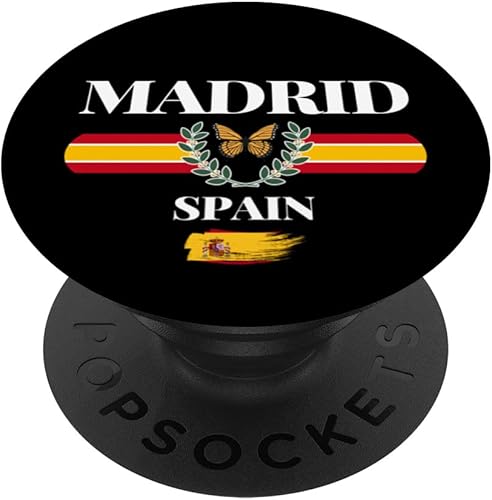 Cool Madrid Spain Espana Abstract Square Graphic Design PopSockets Swappable PopGrip