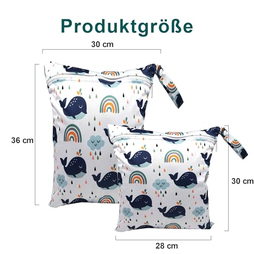 Loscarol 2 Stück wetbag Kindergarten groß, nasstasche Wet Bag schwimmsachen – Ansicht 6