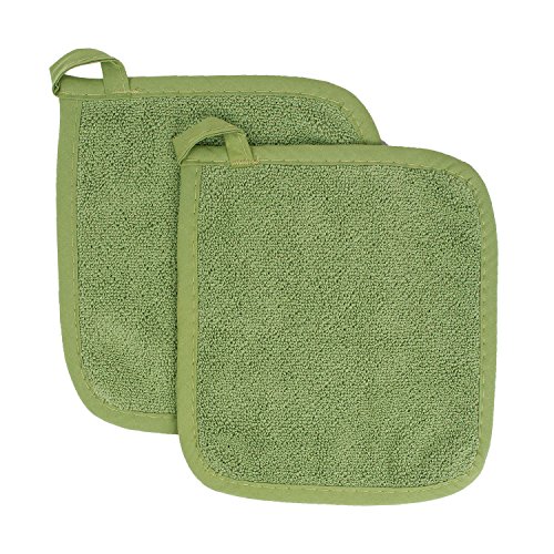 Ritz Royale Collection 100% Cotton Terry Cloth Pot Holder Set, Kitchen Hot Pad