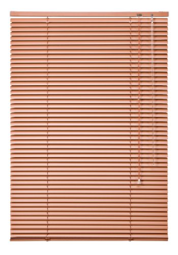 WR-Design Alu Jalousie Terracotta - Breite 50 bis 240 cm - Höhe 130/160 / 220 cm - Tür Fenster Rollo Jalousette Aluminium Fensterjalousie Lamellen Metall (90 x 130 cm) Cover