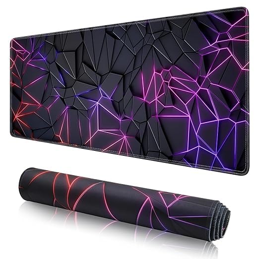 Gaming Mouse Pad – 80×30 cm Large Extended Desk Mat | Black Smooth Surface with 3D Design | Anti-Slip Rubber Base, Water-Resistant Desk Pad for Work from Home, Office & Gaming Setup-picture-36