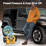 MaxMore Portable Tire Inflator/deflator Compatible with DeWalt 20V Battery (Tool Only),160 PSI High Pressure Cordless Air Compressor Pump, Digital Gauge, Auto Shut-Off, LED Light for Car, Bike, Balls - Image 4