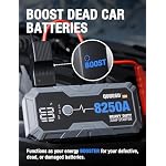8250A Jump Starter Battery Jump Starter Battery Pack (for All Gas or 10.0+L Diesel), 12V Potable Heavy Duty Car Jump Start with 60W Power Bank 24-Months Stand-by Time - Image 5