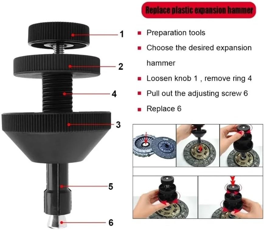 Universal Clutch Pilot Tool Plastic Alignment Corrector for Car Manual Transmission Flywheel Hole Centering Installation Repair(2SET - BLACK)