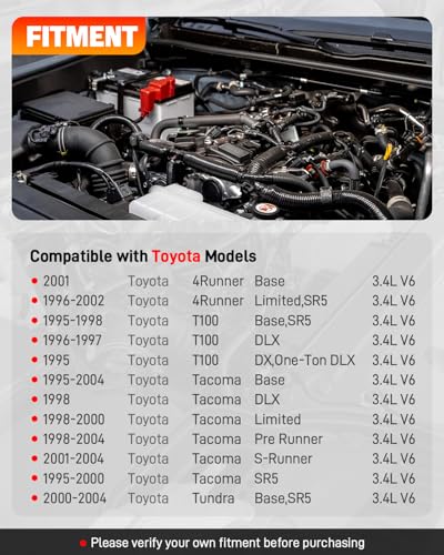 UF156 3PCS Ignition Coils & 6PCS Iridium Spark Plugs & 3PCS Spark Plug Wires Set Compatible with Toyota 4Runner T100 Tacoma Tundra 1995-2004 3.4L, Replaces # 90919-02212 19037-62010 C1041 GN10184 E679