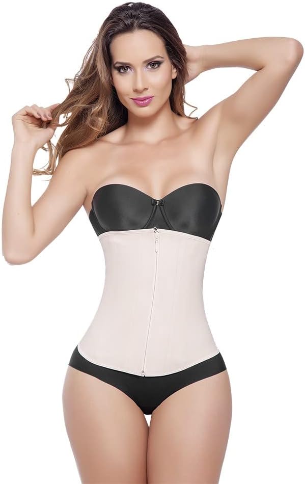 Ann Michell 2037 Sport Girdle Faja Corset Waist TRainer with Zipper