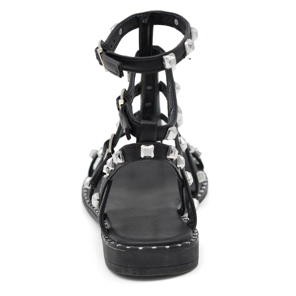 IF Fashion S060136 - Sandalias de verano para mujer con tachuelas de piel sintética