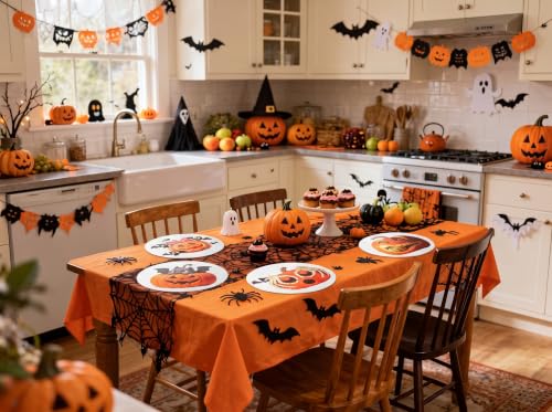 Halloween Placemats Set of 4,Silicone-Like Feel with Leather Texture - image 4