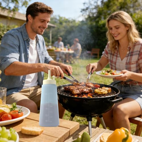 Botella dispensadora de 300 ml con cierre seguro y punta de vertido controlada 3